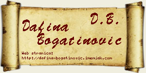 Dafina Bogatinović vizit kartica